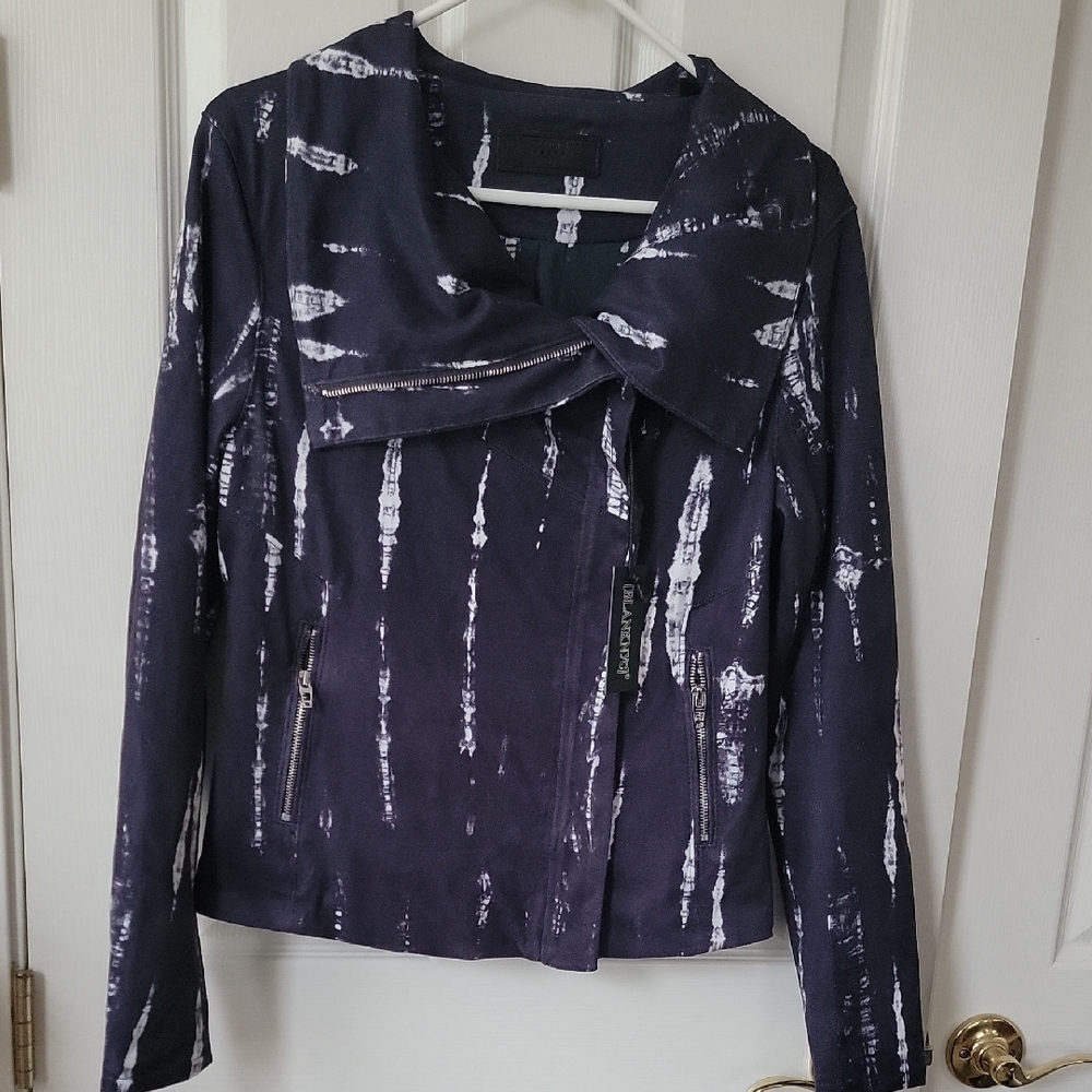 Black and White Tie-Dye Jacket